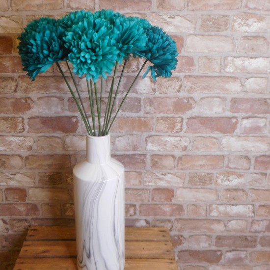 Teal silk deals flowers